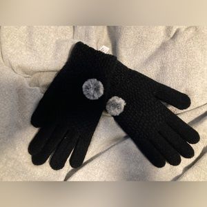Anthropologie gloves one size black NWT